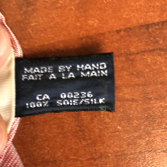 Pink/Cream silk Tie 🇨🇦 Polo By Ralph Lauren - Picture 5 of 8